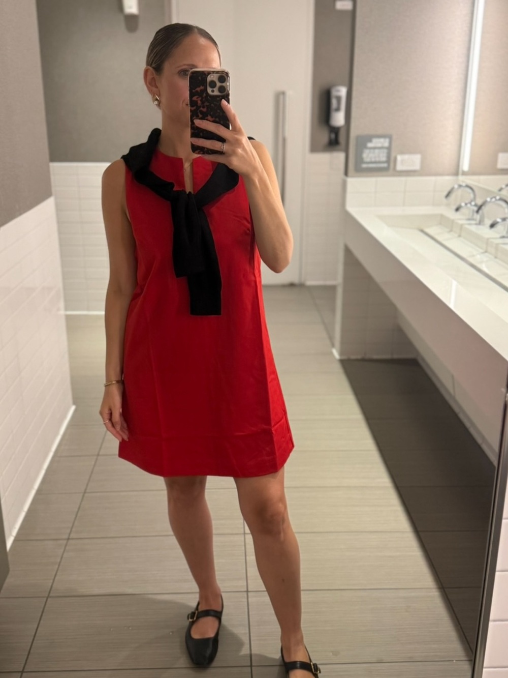 Red Shift Dress - Picture 2 of 4